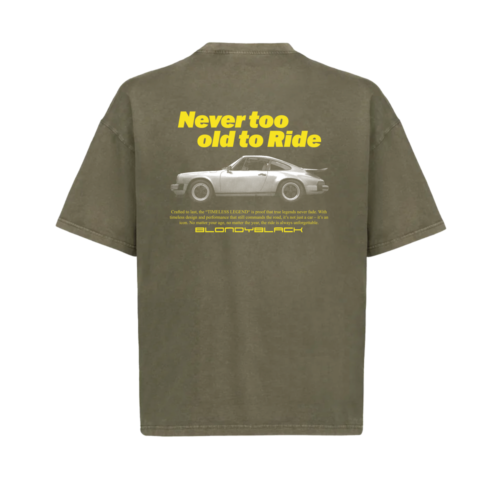 NEVER TO OLD TO RIDE (tee) // BB-OFFS