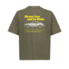 NEVER TO OLD TO RIDE (tee) // BB-OFFS